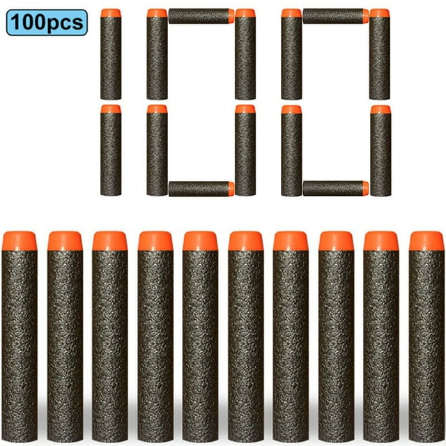 Dardos de cabeza redonda para niños El Mercado de Encantos Balas de pistola de juguete para Nerf n-strike 7,2 cm 100 piezas