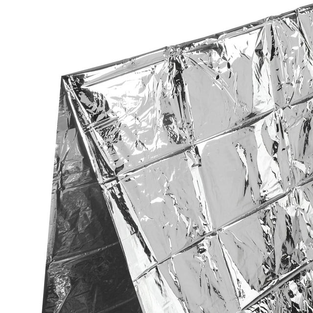 Abri d'Urgence Tente d'Urgence Argentée en Aluminium pour Animaux de Compagnie Abri d'Urgence Extérieur Couverture Réfléchissante Camping Randonnée Survie Tente Portable