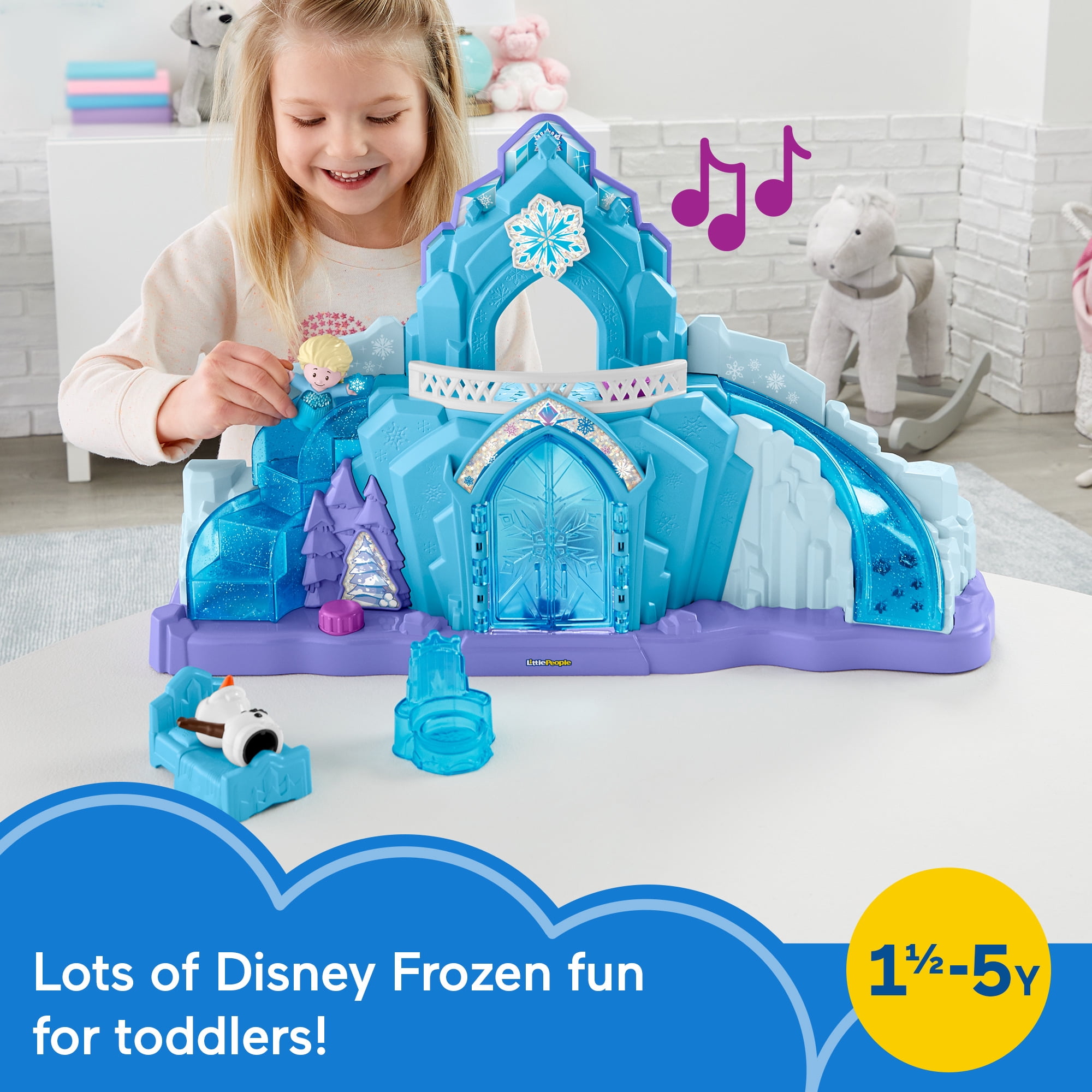Disney Frozen Elsa’s Ice Palace Little People Toddler Musical Playset with Elsa & Olaf Figures