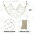 thumbnail image 2 of Decorative Fishing Net Beige 80x40 Inch, 2 Pack Large Picture Fish Net, Wall Photo Hanging Fishnet for Nautical Mermaid Pirate Ocean Themed Hawaii Beach Under The Sea Party Decorations, 2 of 12