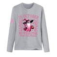 thumbnail image 4 of HNMKIU Women's Halloween Cancer Awareness Long Sleeve T-Shirt October Ribbon Support Tee Grey,M, 4 of 4