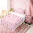 thumbnail image 2 of Erosebridal Pink Aztec Twin Sheet Sets for Girls, Rustic Farmhouse Cow Skull Bedding, 3pcs 1 Flat Sheet, 1 Fitted Sheet and 1 Pillowcase, 2 of 5