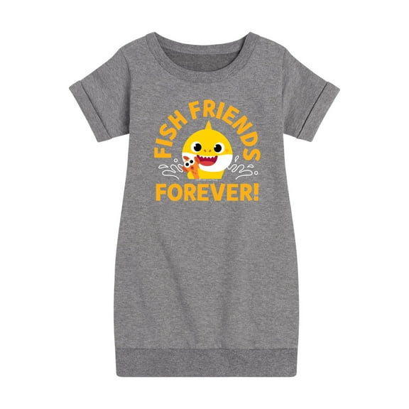 Baby Shark - Fish Friends Forever - Toddler And Youth Girls Fleece Dress