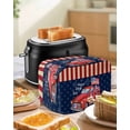 thumbnail image 4 of 4th of July Small Toaster Cover 2 Slice, Kitchen Appliance Covers, Patriotic Red Truck American Flag Star Firework Toaster Oven Cover with Loop, Bread Machine Cover Polyester Dust Cover Protection, 4 of 4