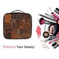 thumbnail image 6 of FORMRS Travel Makeup Bag Large Capacity Train Case Cosmetic Organizer with Adjustable Dividers, Abstract Tribal Pattern, 6 of 8
