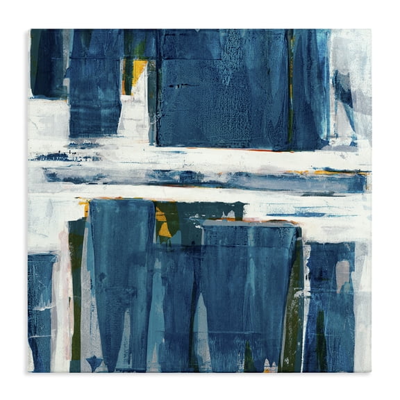 Stupell Industries Coastal Ultramarine Pier White Sea Flood Abstract Nature Canvas Art, 17 x 17, by Jeff Iorillo
