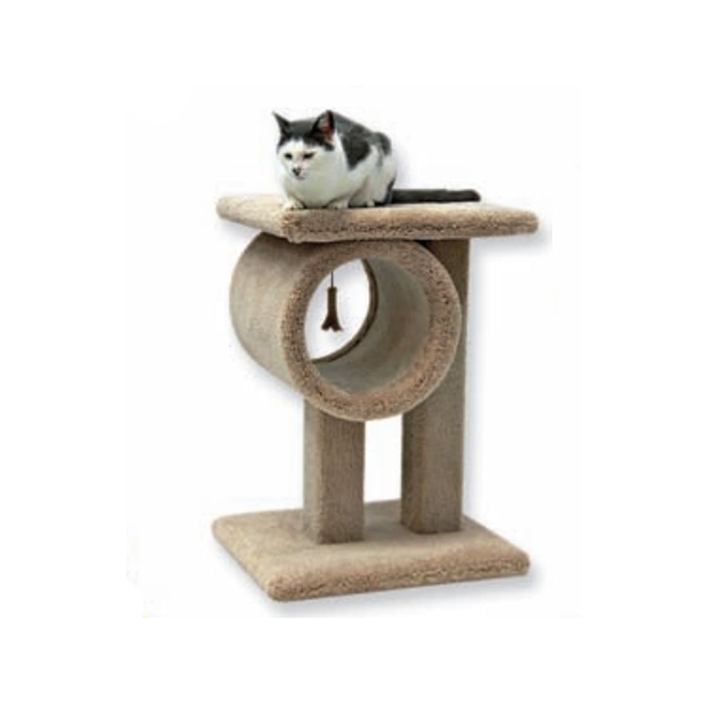 Beatrise Pet Products 24in Cat Tree & Condo Scratching Post Tower, Beige