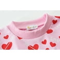 thumbnail image 4 of POPTEM Girls 2-Piece Clothes Heart Print Sweatshirts and Leggings Sets Pink Outfits Size 10, 4 of 9