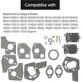 thumbnail image 5 of 495606 494624 Briggs & Stratton 80200 81200 82200 135292 135232 135212 Kit de reconstrucción y reparación de carburador horizontal revisado de 3 a 5 HP, junta de diafragma, 5 of 5