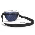 thumbnail image 4 of Bolsa de pecho de moda bandolera acolchado Rombo para viajes de oficina (Azul) Likrtyny Para Estrenar, 4 of 9