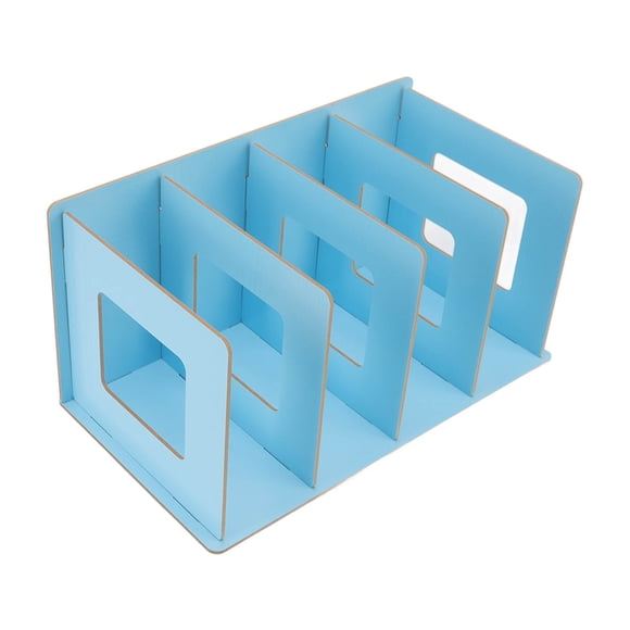 Estante Para Libros De Escritorio, Estantería De Escritorio Para Bricolaje, Moderna, Estable, Ahorra Espacio, Compacta, Azul Claro Para Revistas Para Adultos Para Tarjetas