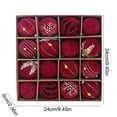 thumbnail image 3 of Mecorevxz 24 Pcs Velvet Christmas Ball Ornaments,2026 Christmas Tree Ornaments Set, 2.36 inch Velvet Christmas Balls for Christmas Tree (Red), 3 of 6