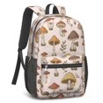 thumbnail image 2 of Mushroom and Sprig Pink Pattern 17" School Backpacks for Teens,Waterproof Oxford Fabric,S-Shape Padded Straps for School,Travel,Hiking,Camping, 2 of 6
