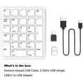 thumbnail image 5 of Teclado NuméRico InaláMbrico de 2,4 GHz, Recargable, para Ordenadores PortáTiles, Color Negro, 5 of 5