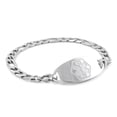 thumbnail image 1 of MedicEngraved Bracelet à Maillons Figaro 7 mm en Acier Inoxydable 316L pour Chirurgie avec Étiquette Médicale Embossée - Gravure Médicale Incluse, 1 of 7