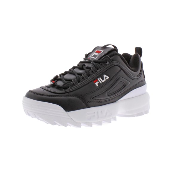 Fila Girls Disruptor II Faux Leather Athletic Dad Sneakers