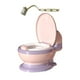 thumbnail image 1 of Asiento de inodoro para bebés con orinal de transición y sensación real Aro Asiento PVC Rosa, 1 of 9