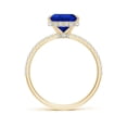 thumbnail image 2 of ANGARA Lab Grown 3 Ct Pear Blue Sapphire Hidden Engagement Ring for Women in 14K Yellow Gold (Size-10x8mm) | September Birthstone, Anniversary, Jewelry Gift for Women | Lab-Grown Blue Sapphire Ring, 2 of 8
