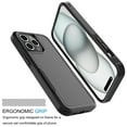 thumbnail image 4 of For Apple iphone 15 Pro Phone Case, Ebizware Heavy Duty Shockproof Case [Military Grade Drop Tested] Dual Layer Full Body Protective Cover for iphone 15 Pro -Black, 4 of 8
