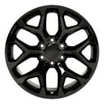 thumbnail image 2 of OE Wheels CV98 22x9" Black Snowflake Wheel for 99-18 Chevy Silverado 1500, 2 of 5