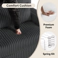 thumbnail image 3 of UIXE Oversized Armchair with Ottoman Bench, Accent Chair Upholstered Indoor Chaise Lounge for Living Room, Comfy Single Sofa Large Arm Chair Bedroom Reading Seat, Dark Gray, 3 of 7