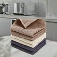 thumbnail image 7 of Vfedsrsge Honeycomb Kitchen Dish Cloths 100% Cotton, Washing Towel Fast Drying, Gray 6Pack, 7 of 7