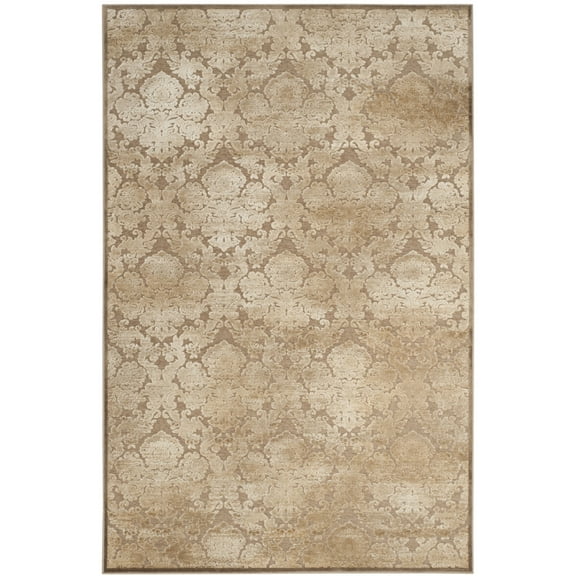 SAFAVIEH Martha Stewart Jasi Geometric Floral Area Rug, Camel, 3'3" x 5'3"