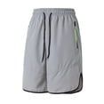 thumbnail image 2 of BRGZLK Men's Beach Shorts Drawstring Elastic Waist Swim Trunks Quick Dry Board Shorts Solid Color with Zipper Pockets, 2 of 4