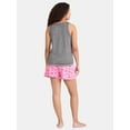 thumbnail image 2 of Barbie Women's Tank Top and Shorts Pajama Set, 2-Piece, Sizes XS-3X, 2 of 4