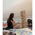 thumbnail image 1 of Torre gigante de bloques de madera Jenga con bolsa, 1 of 1