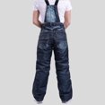 thumbnail image 4 of Iugvhana Men's Waterproof Snow Ski Pants Insulated Warm Winter Outdoor Snowboard Bibs with Suspenders Dark Blue XL, 4 of 6