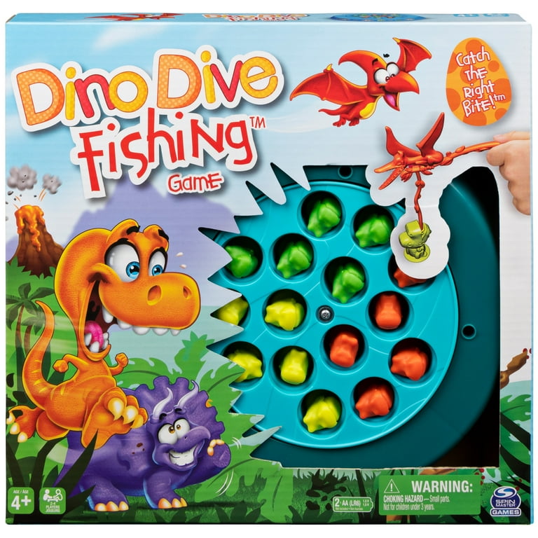 Dino Dive Fishing Game, Fun Prehistoric Dinosaur Toy Activity for Family  Game Night, for Young Kids Ages 4 and up 