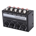 thumbnail image 1 of Stereo Mini Mixer Passive Audio Signal Controller 4 Channel Hub for Outdoor Performance, 1 of 22
