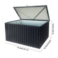 thumbnail image 5 of 215 Gallon Outdoor Metal Storage Box Durable Waterproof Lockable Large Capacity For Garden Patio Pool Cushions Tools Toys, 5 of 15