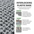 thumbnail image 6 of 12 PCS Interlocking Deck Tiles 12" x 12", Plastic Patio Tiles Outdoor Flooring Deck Tiles, Waterproof Outdoor All Weather, Floor Tiles for Balcony Backyard Indoor Outdoor, Gray(Pebble Stone Pattern), 6 of 11