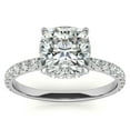 thumbnail image 4 of 2.50 Cts Certified Cushion Shape Moissanite Solitaire Engagement Ring, 18K White Gold Plated Ring /925 Sterling Silver Ring, 4 of 4