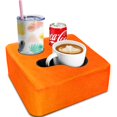 thumbnail image 1 of Almohada de sofá NISDOING con 3 orificios, color naranja, 24 x 24 x 10 cm, 1 of 6