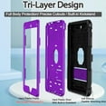 thumbnail image 3 of BMOUO Case for iPad 6th 5th Generation (9.7 inch, 2018/2017), Shockproof Protective iPad 9.7 Case with Built-in Stand/Pencil Holder for iPad 6th/5th Gen, Air 2,Black+Purple, 3 of 7