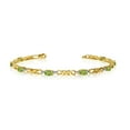 thumbnail image 1 of 10K Yellow Gold Oval Peridot and Diamond Bracelet, 1 of 3