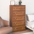 thumbnail image 5 of Home Square 2-Piece Set with 5 Drawer Dresser and Nightstand in Brown Oak, 5 of 18