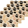 thumbnail image 2 of 4 Pack Colorful Dog Paws Pure Cotton Washcloths 12 x 12 Inch Reusable Absorbent Soft Cotton Face Towels Fingertip Towels Set for Gym Towels,Hotel and Spa Wash cloth, 2 of 7