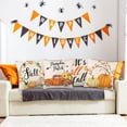 thumbnail image 4 of DecorX Fall Pillow 18×18 Inch Set Of 4 Autumn Pumpkin Pillow Holiday Rustic Linen Pillow Case For Sofa Couch Farmhouse Thanksgiving Fall Decorations Throw Pillow, 4 of 7
