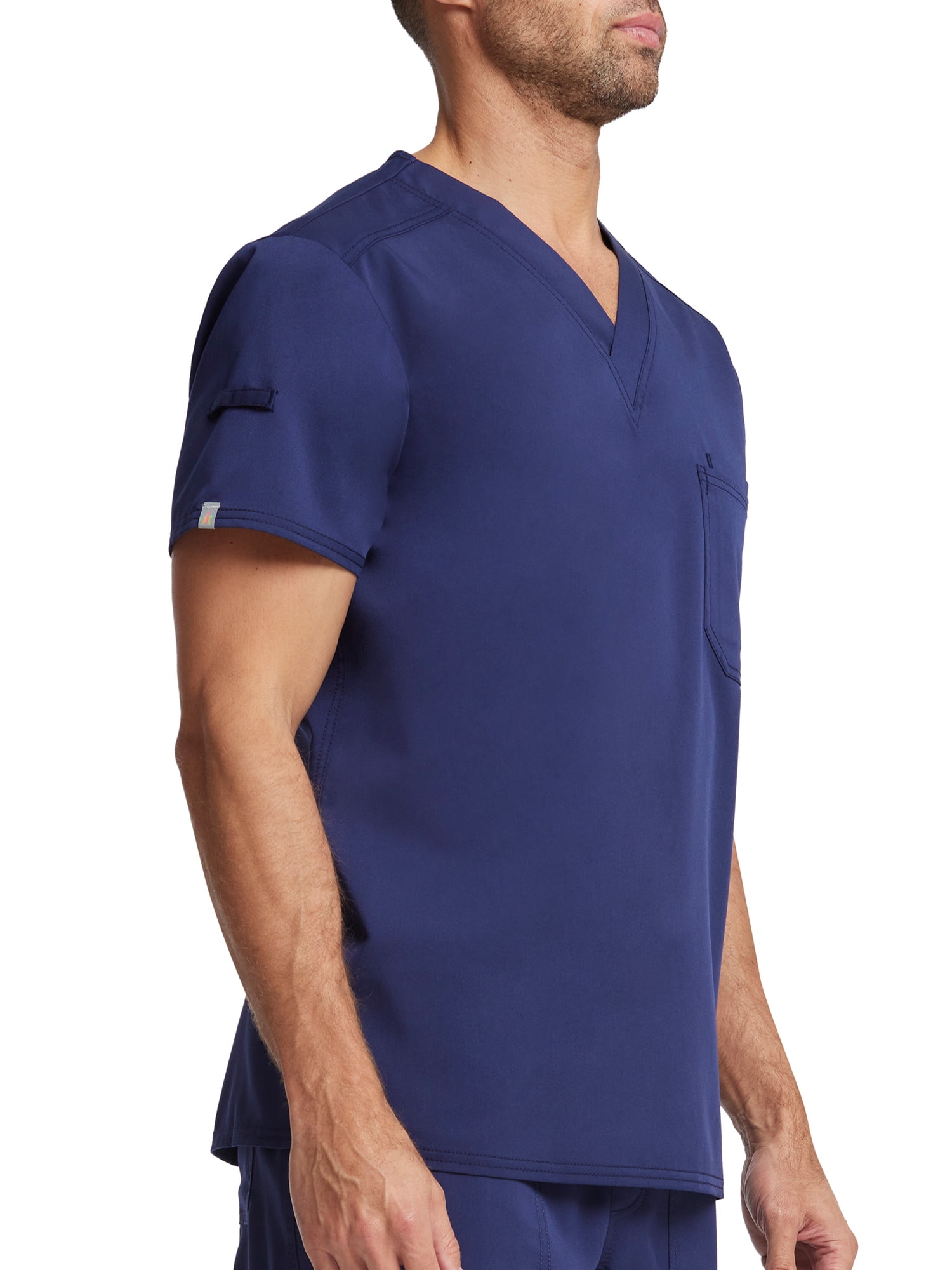 Scrubstar Men's Ultimate Stretch Antimicrobial Fabric Technology V-Neck Tuck In Scrub Top WD854A