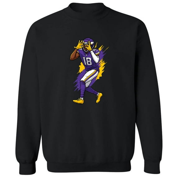 Justin Jefferson Griddy Minnesota Crew Neck Sweatshirt