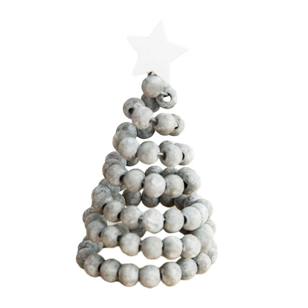 Árbol de Navidad artificial para fiestas, 10 x 17 cm, hecho a mano. Gris