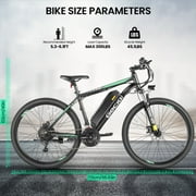 Gocio 26 Electric Bike, 350W Electric Bike for Adults 19.8MPH Electric Mountain Bike, LCD, Lockable Suspension Fork, 374.4Wh 36V Battery UL2849 Certified, 21-Speed E-Bikes Adult Electric Bicycle