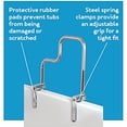 thumbnail image 6 of Carex Tri-Grip Bathtub Rail with Chrome Finish - Bathtub Grab Bar Safety Bar For Seniors and Handicap - For Assistance Getting In and Out of Tub, Easy to Install on Most Tubs, 6 of 6