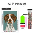 thumbnail image 2 of DIY 5D Diamond Art Brown Spotted Dog Paint with Full Drill Round Diamond Gems Painting by Number Kits for Adults Art Craft Home Wall Decor 15.8x19.8in, 2 of 8