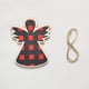 thumbnail image 1 of Set clásico de adornos navideños de madera roja • 40g • Cuadros, campanas, copos de nieve y diseños de árboles • Cuerda de cáñamo para colgar • Árbol festivo y decoración del hogar, 1 of 2