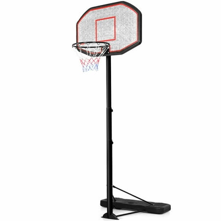 Costway Panier De Basket Ball Porrtable Systeme Portable De Panier De Basket Ball Et Support Reglable En Hauteur 2 2 M 3 05 M Avec Panneau Walmart Canada